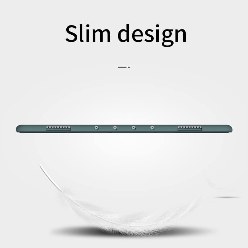 BAO DA SMART COVER SILICON, ỐP LƯNG SILICON CHO IPAD CÓ KHE CÀI BÚT APPLE PENCIL CHO IPAD 10.2 INCH, 10.5 INCH, IPAD PRO 11 INCH, IPAD AIR 4 10.9 INCH MÀU XANH RÊU