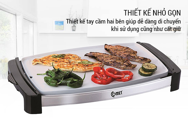 Bếp Nướng Điện Không Khói Comet CM5656C - Trắng - Hàng Chính Hãng