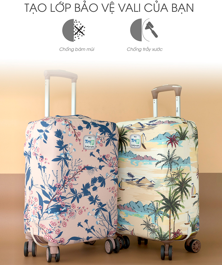 Áo Trùm Vali Thun 4 Chiều Trip Hello Spring ATHVHS