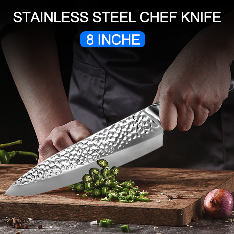 Kitchen Knife Cooking Knives Luxurious Stainless Steel 8 Inches Kitchen Housewife