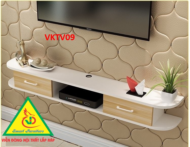 Kệ ti vi treo tường VKTV09A ( KT 120x20x24cm) - Nội thất lắp ráp