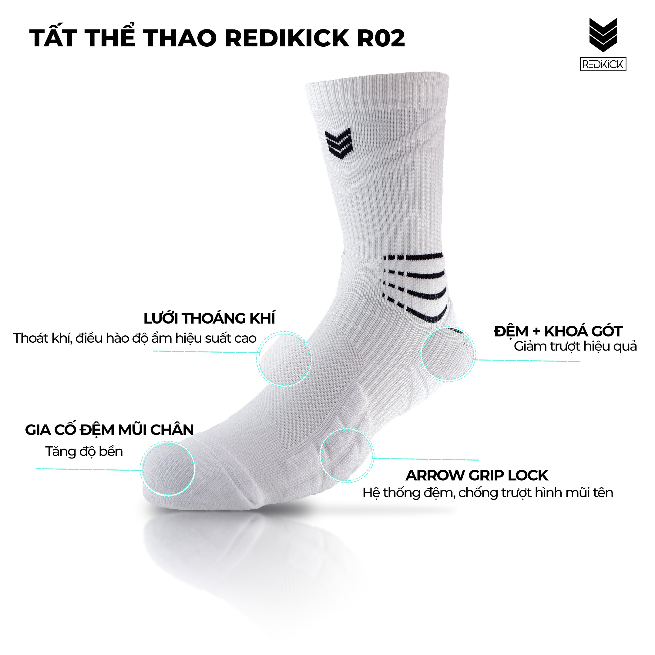 tat the thao redikick r02