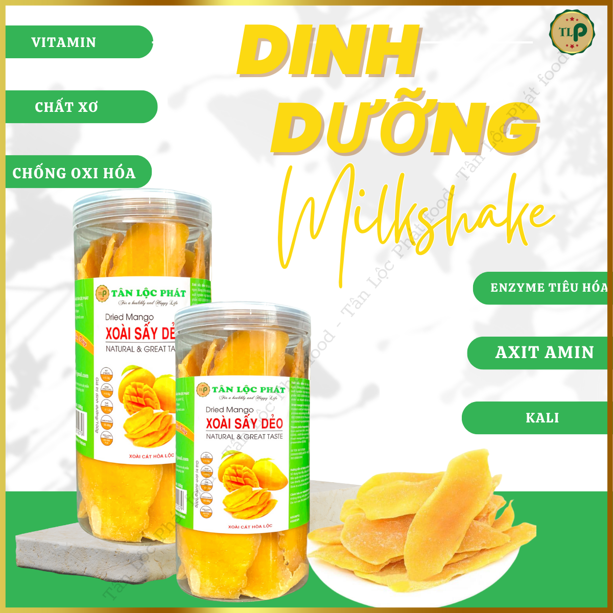 XOÀI SẤY DẺO VỊ TỰ NHIÊN CHUA NGỌT TÂN LỘC PHÁT