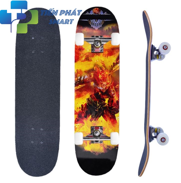 Ván Trượt Thể Thao 80cm (Tặng Túi đựng Ván)Skateboard Mặt Nhám Cao Cấp Gỗ Phong Ép 7 Lớp Cơ Bản Và Chuyên Nghiệp 4