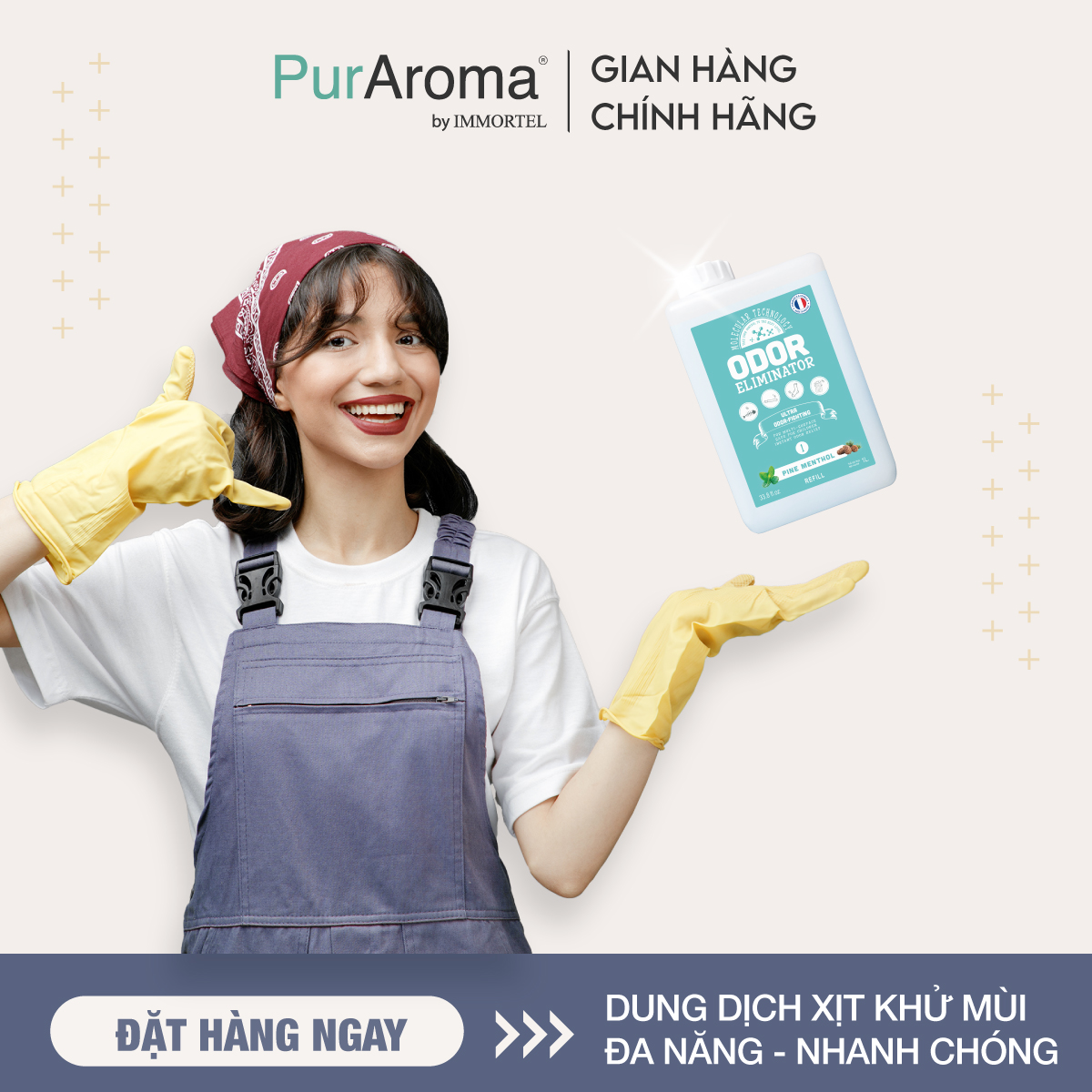 DD Xịt Khử Mùi Đa Năng ODOR ELIMINATOR - 1L - Chính Hãng Pháp