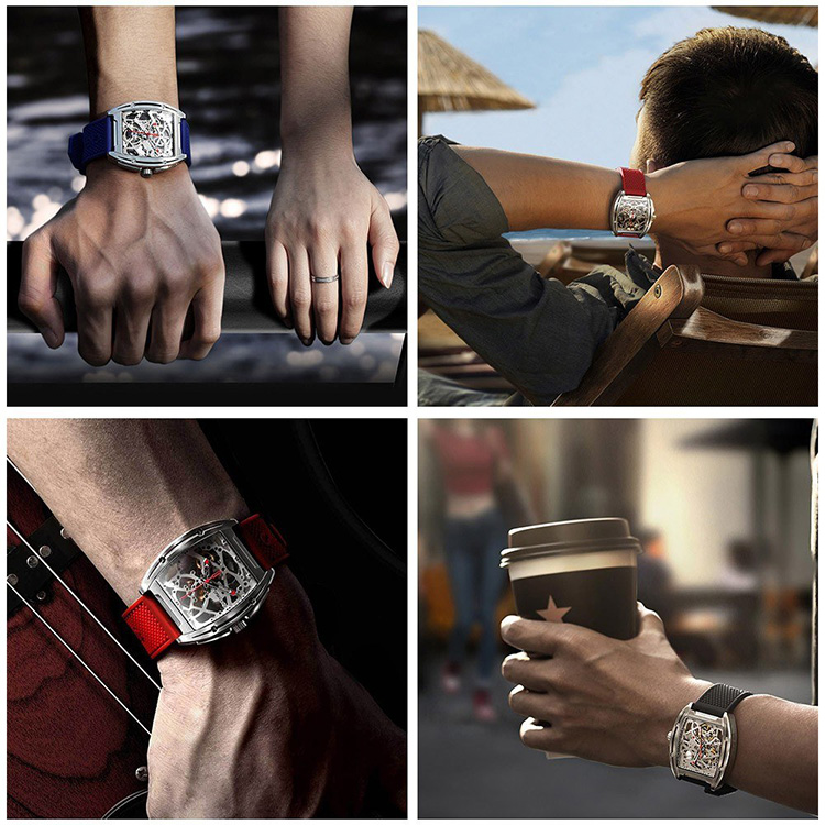 Xiaomi CIGA Design Men Automatic Mechanical Analog Watch Hollow Stainless Steel Business Casual Wrist Watch Gift