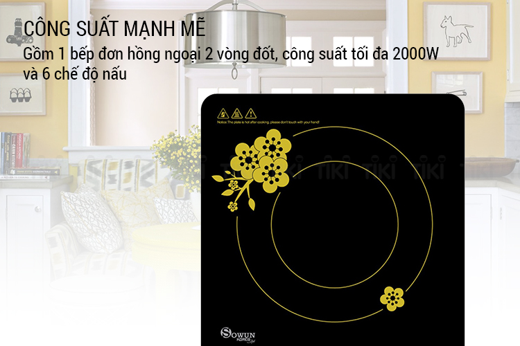 Bếp Hồng Ngoại Sowun SWF159 (2000W) - Hàng Chính Hãng