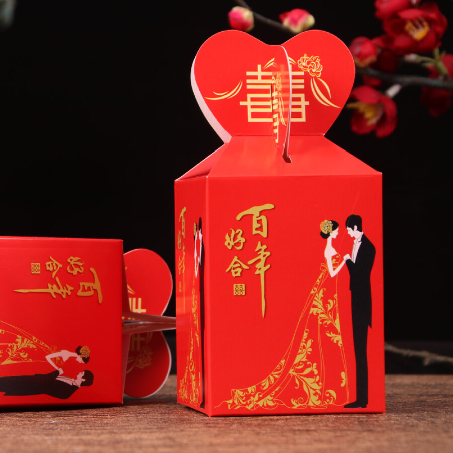 Extreme space (JDKJ) wedding candy box carton candy box wedding wedding supplies wedding candy bag large tassel 30 pieces