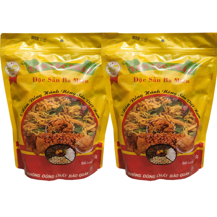 1 KG KHÔ GÀ LÁ CHANH LOẠI CAO CẤP TLP - 2 TÚI ZIP 500G