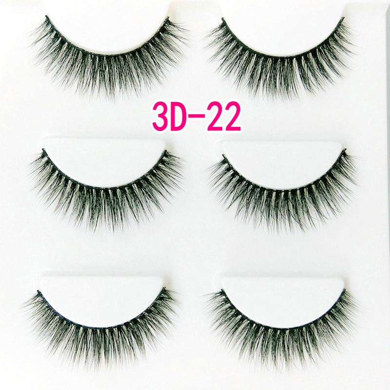 Lông mi giả lông chồn 3 Fashion Eyelashes 3 Faux-Cils 3D 1 bộ 3 cặp