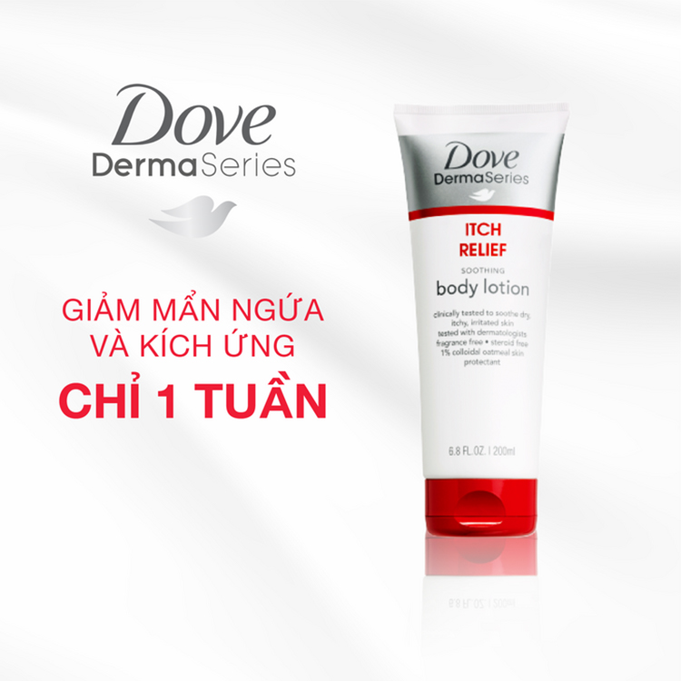 Sữa Dưỡng Thể Dove Dermaseries Giảm Mẩn Ngứa Xoa Dịu Làn Da (200ml)
