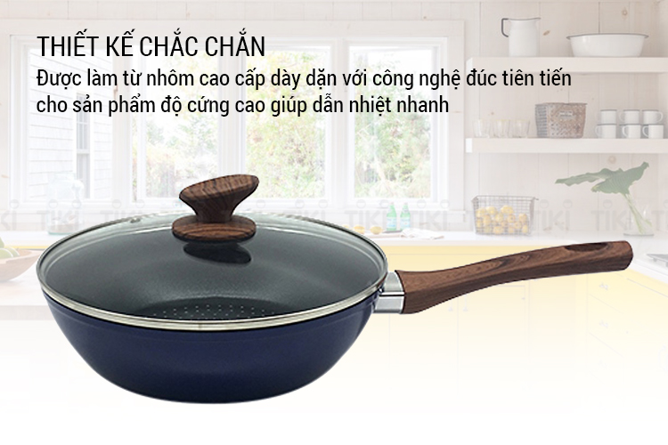 Chảo Kim Cương Đáy Từ Vung Kính Nagakawa NAG2653 (26cm)