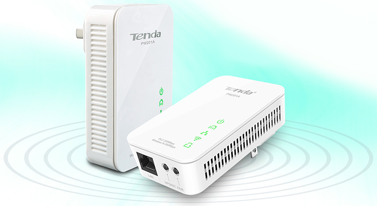 Bộ Chuyển Đổi PowerLine Wireless Tenda PW201A N300 Extender - Hàng Chính Hãng