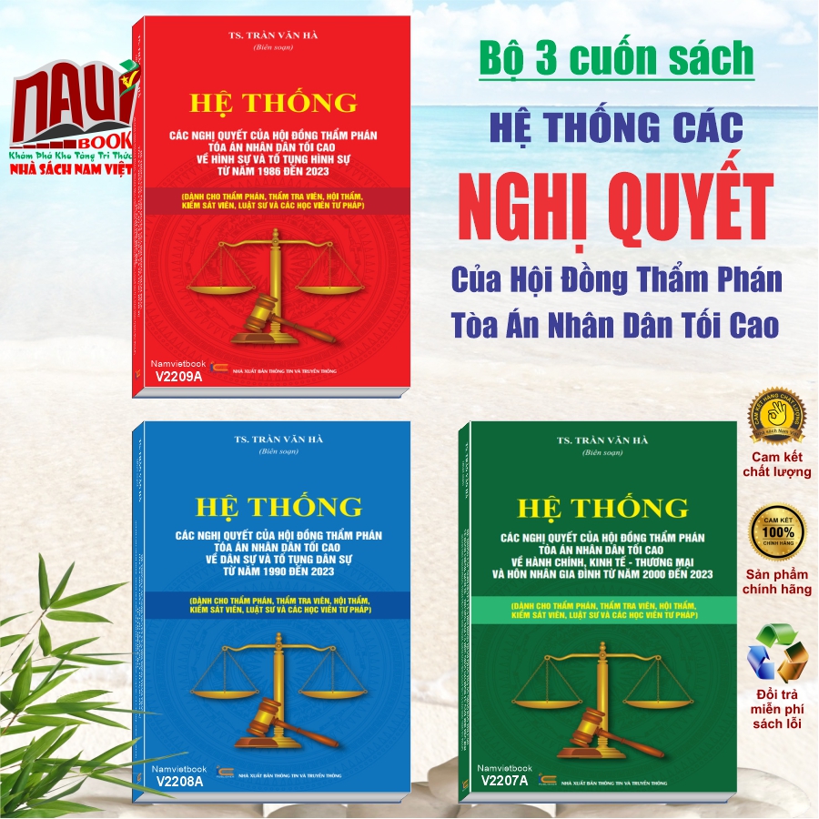 Sách HỆ THỐNG CÁC NGHỊ QUYẾT CỦA HỘI ĐỒNG THẨM PHÁN TÒA ÁN NHÂN DÂN TỐI CAO (Dành cho Thẩm phán, Thẩm tra viên, Hội thẩm, Kiểm sát viên, Luật sư và các học viên tư pháp)