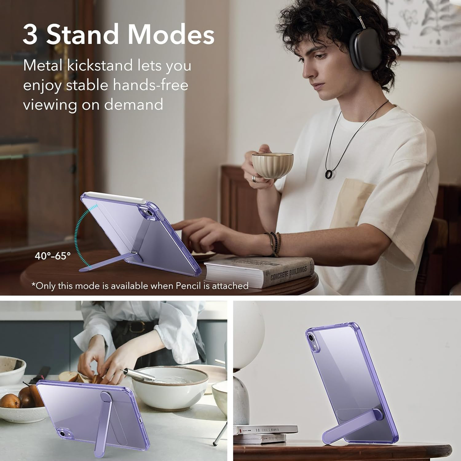 Ốp lưng Cho iPad Mini 7 ESR Metal Kickstand Case - Hàng Chính Hãng