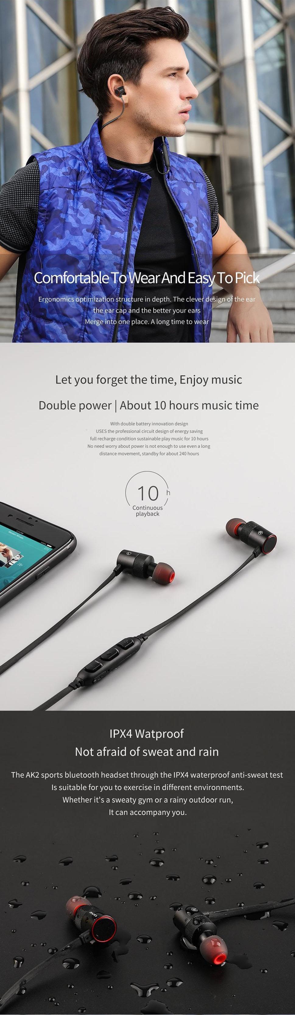 tai nghe không dây ak2 chính hãng pin dùng lâu, sạc nhanh