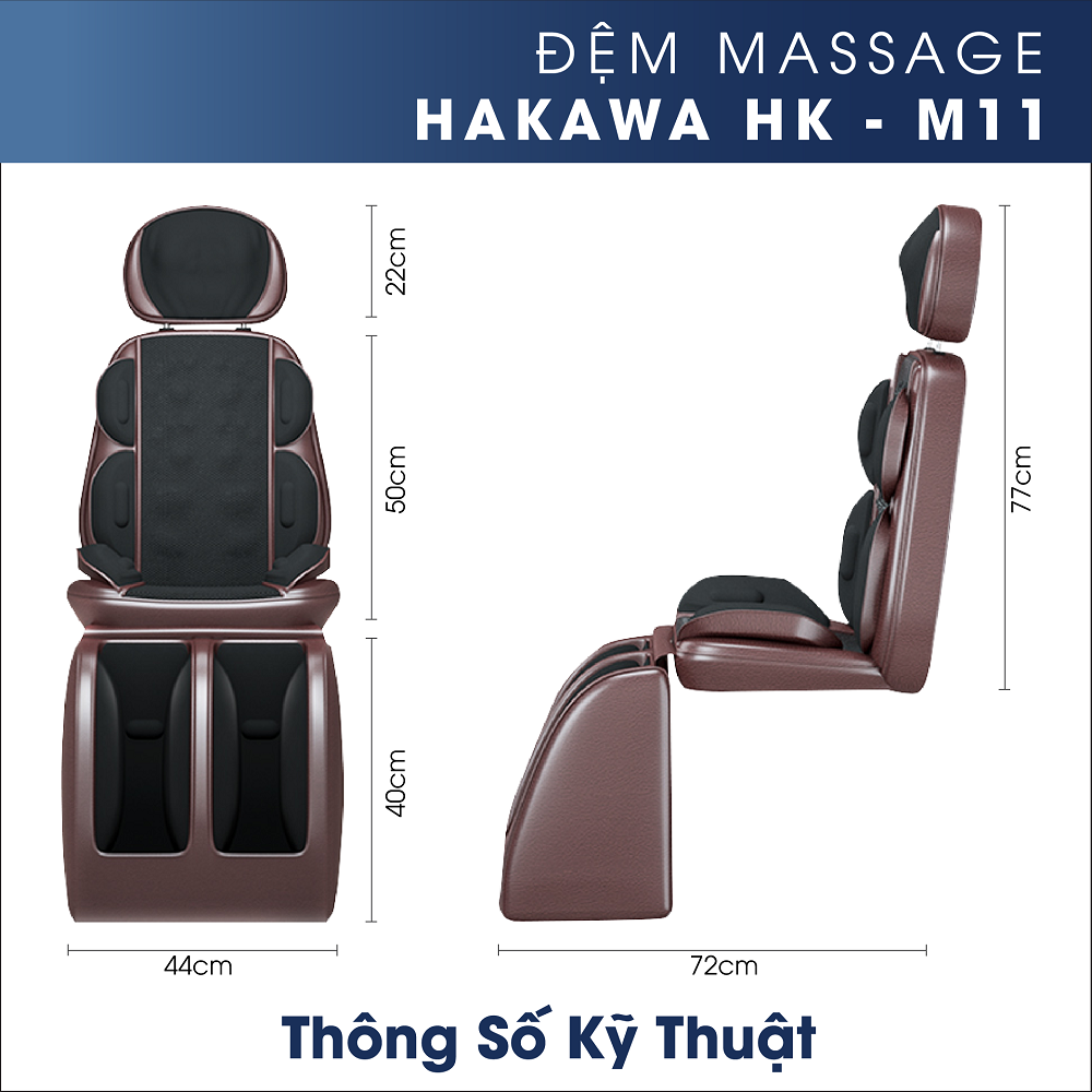 thông số kỹ thuật đệm massage cao cấp Hakawa