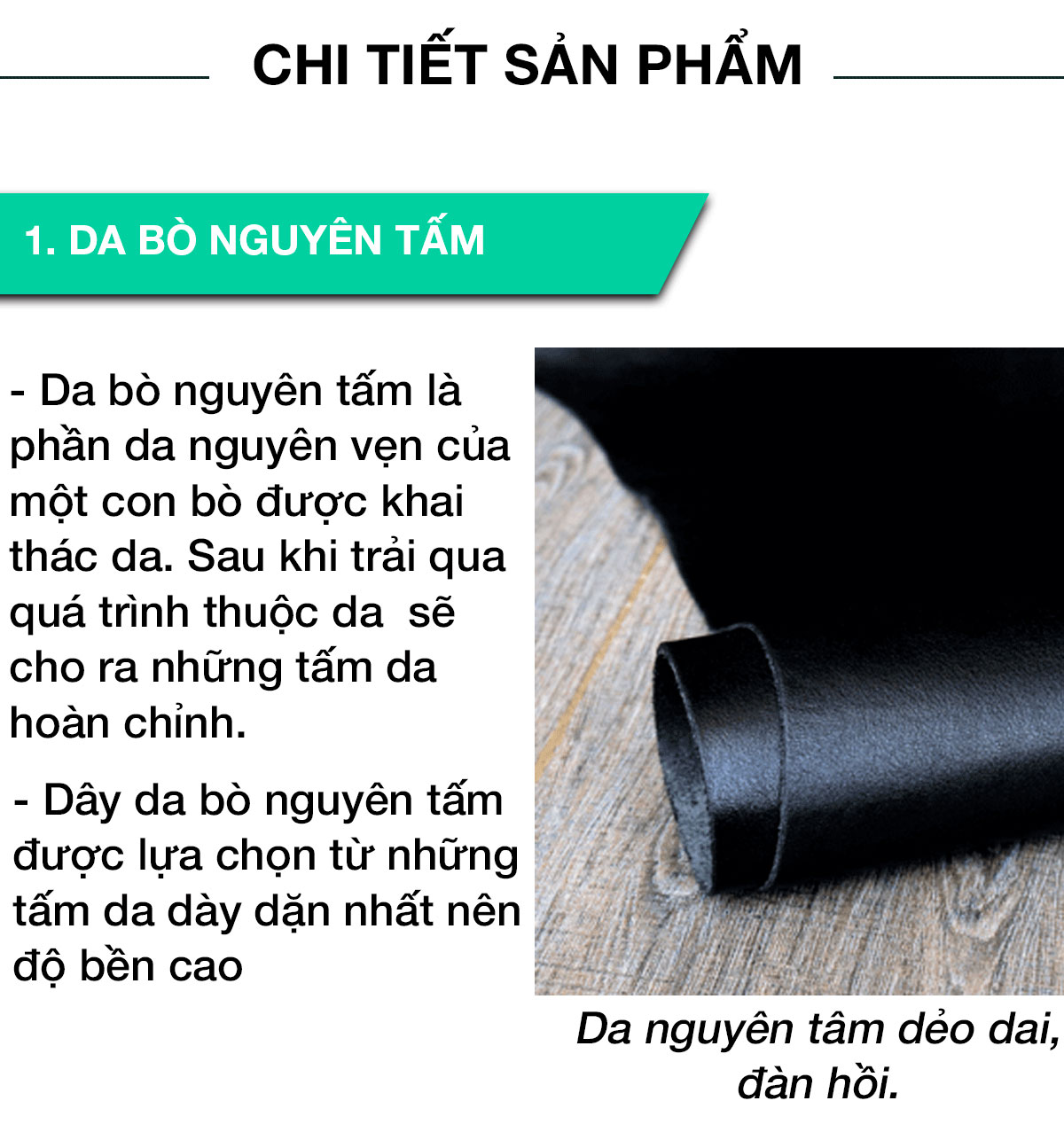Thắt lưng nam, dây nịt nam da bò thật nguyên tấm Bụi Leather L112 - Khóa cài  - Bảo hành 12 tháng
