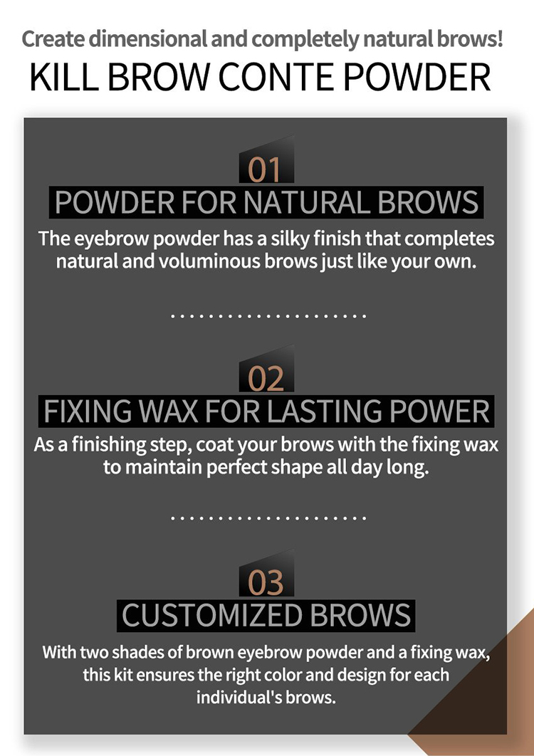 Bột Kẻ Chân Mày Clio Kill Brow Conte Powder Kit (Ad) 5.5g