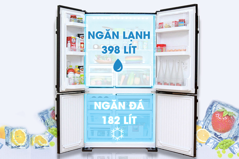 Tủ Lạnh Inverter Mitsubishi MR-L72EH-BRW-V (580L) - Hàng chính hãng