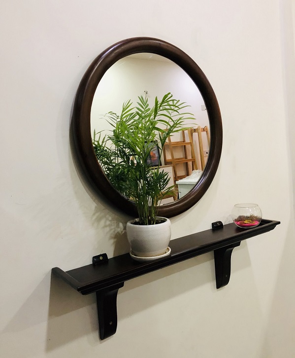 Gương Soi Treo Tường Gắn Kệ