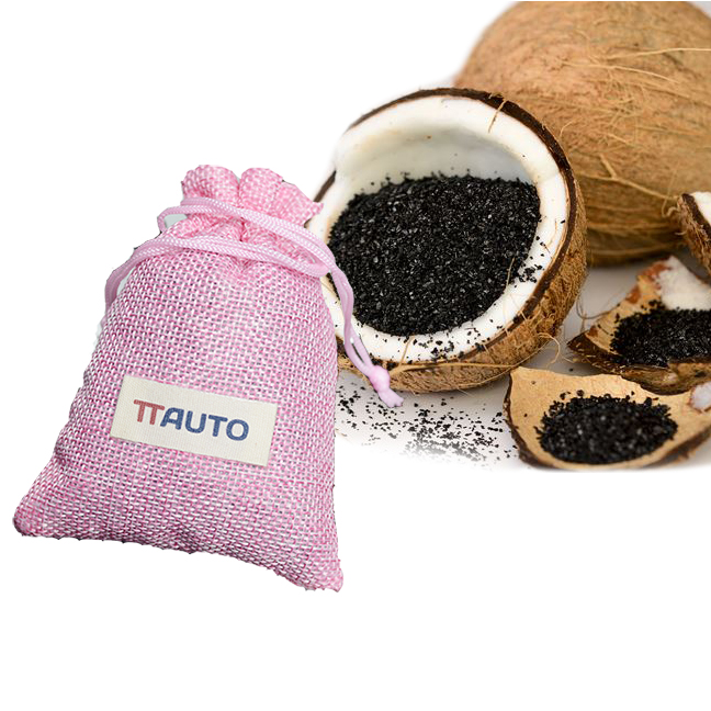 Túi than hoạt tính TTAUTO 100% từ gáo dừa Bến Tre khử mùi diệt khuẩn trên ô tô, tủ đồ, phòng tắm - Túi 100 Gram