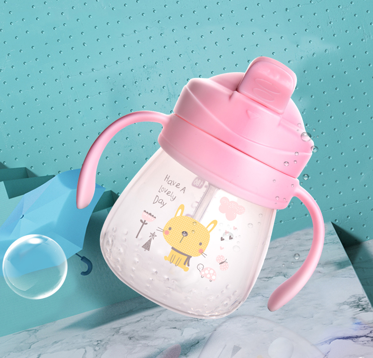 Ly Nước Little Bear (Snow Bear) Baby PP Straw Cup Cho Trẻ 300ml 09750