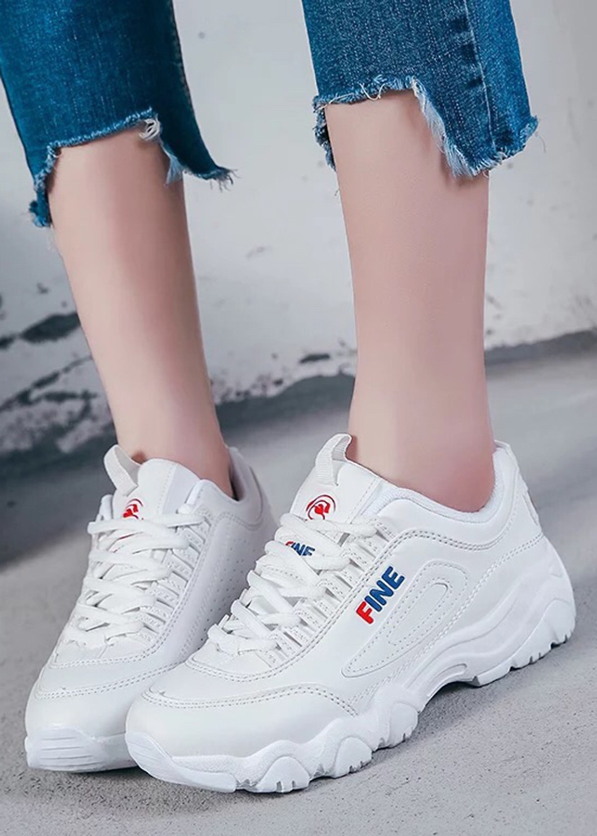 Giày Sneaker Nữ Fine Hot Trend Chữ S Hapu Giày Sneaker Nữ Fine Hot Trend Chữ S Hapu
