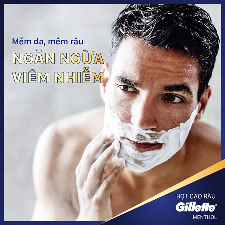 Bọt Cạo Râu Gillette Chai Hương Bạc Hà (175g)