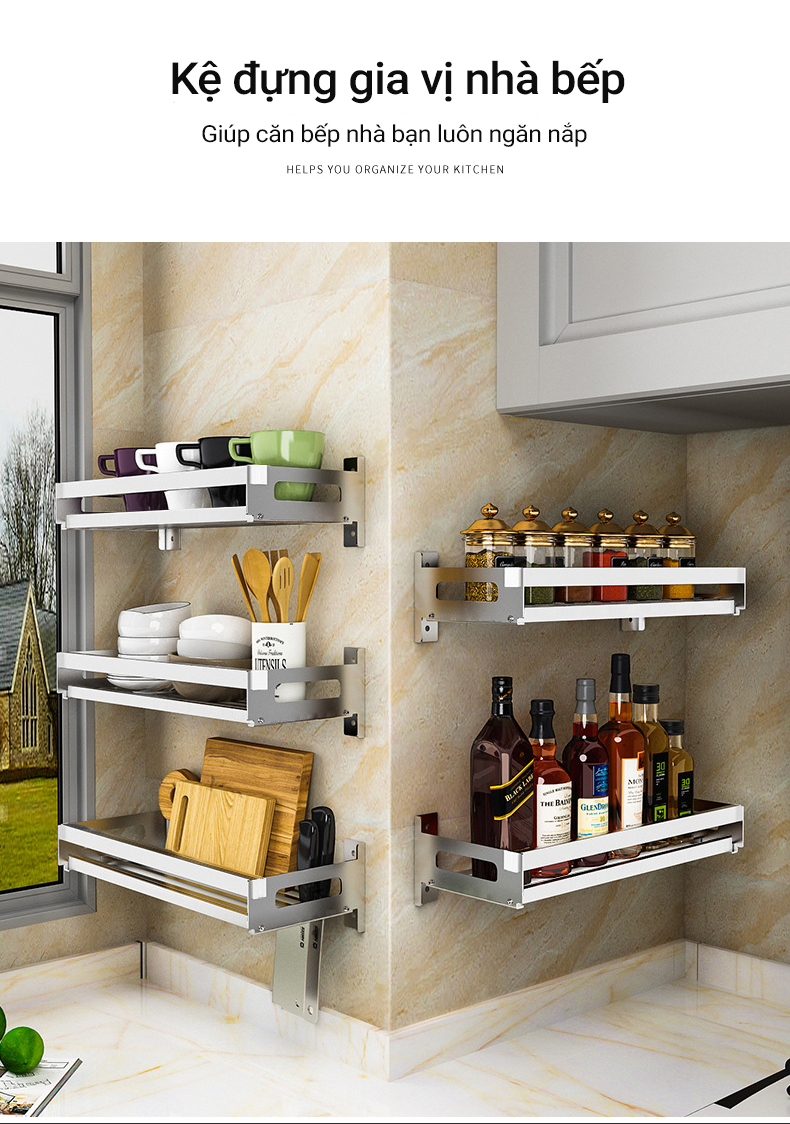Mua Kệ Gia Vị Nhà Bếp Inox 304 SPEVI - Kệ Nhà Bếp Treo Tường Không Cần Khoan, Lắp Ráp Thông Minh, Có Keo Dán Vô Cùng Chắc Chắn, Kèm 04 Móc Mua Kệ Gia Vị Nhà Bếp Inox 304 Spevi - Kệ Nhà Bếp Treo Tường Không Cần Khoan, Lắp Ráp Thông Minh, Có Keo Dán Vô Cùng Chắc Chắn, Kèm 04 Móc