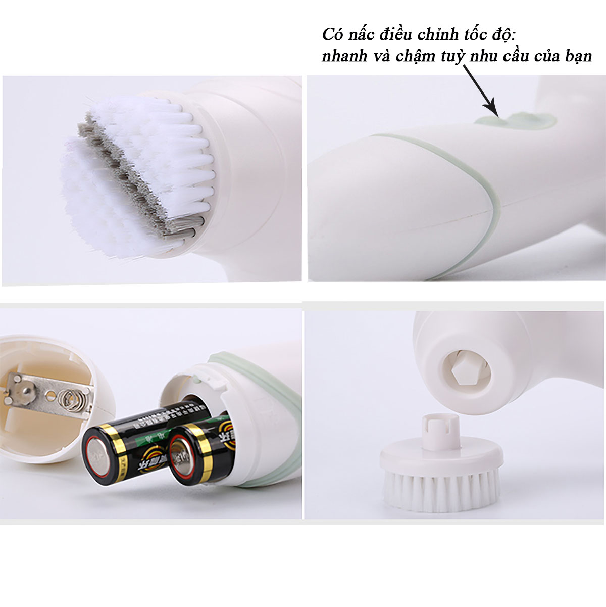 Máy rửa mặt mát xa 4 trong 1 phong cách Hàn Quốc Minigood Cleaning Waterproof Brush DMCTB30