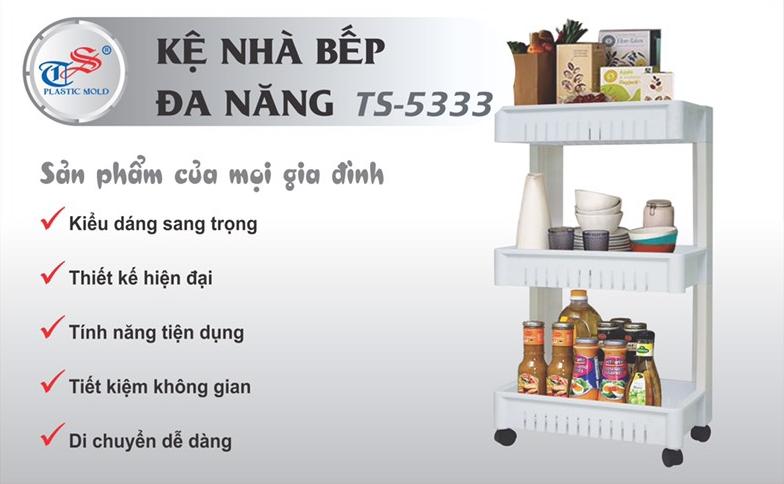 Kệ nhựa nhà bếp đa năng Tashuan TS 5333