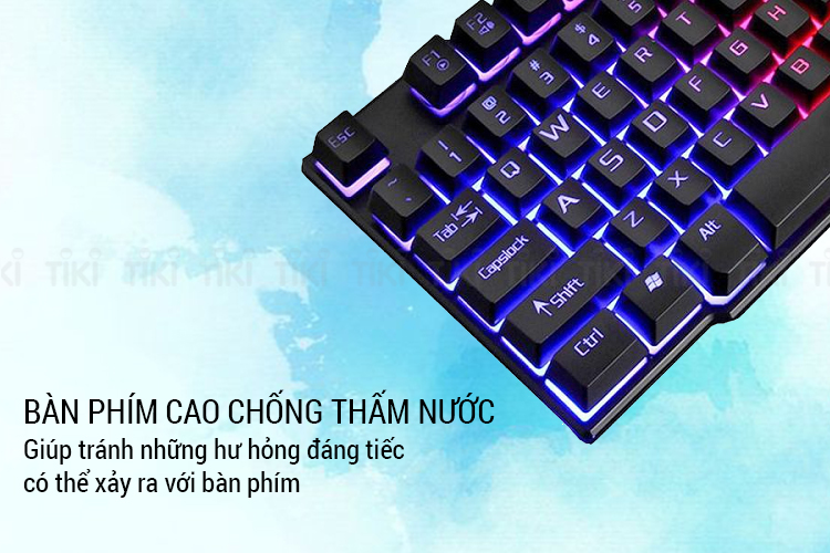 Bàn Phím Giả Cơ Chuyên Game R8 1822 LED 7 Màu - Đen - Hàng Nhập Khẩu