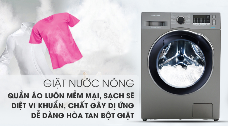 Máy Giặt Sấy Cửa Trước Inverter Samsung WD95K5410OX/SV (9.5kg/6kg) - Hàng Chính Hãng - Chỉ Giao tại Hà Nội