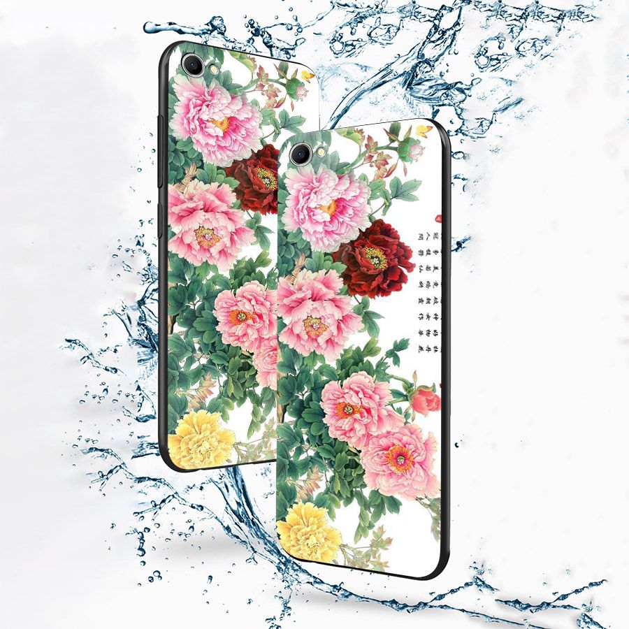 Ốp kính cường lực cho điện thoại Oppo F1S/A59 - mẫu đơn MS MAUDON064