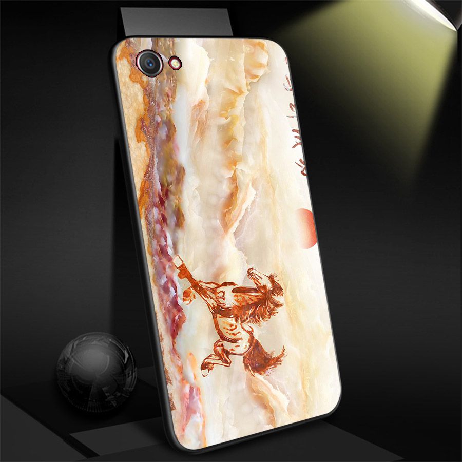 Ốp điện thoại kính cường lực cho máy Oppo F5 - hình vân Đá MS VANDA005