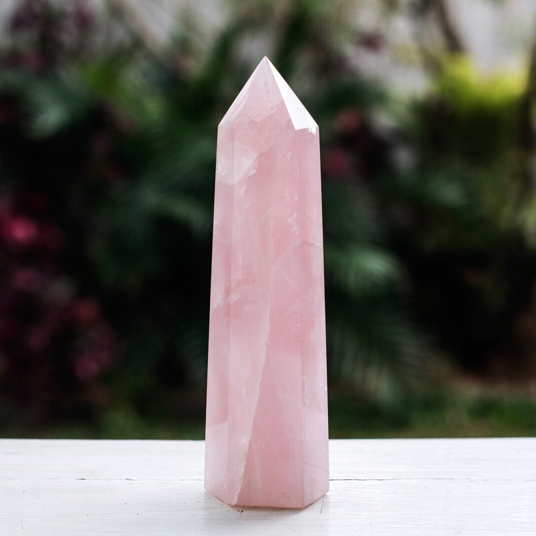 Trụ Đá Thạch Anh Hồng (Rose Quartz) Đá Phong Thủy Cao Cấp | Tiki