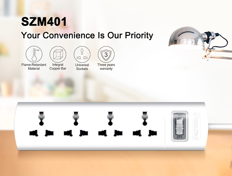 Ổ Cắm Điện Huntkey SZM401 Power Strip