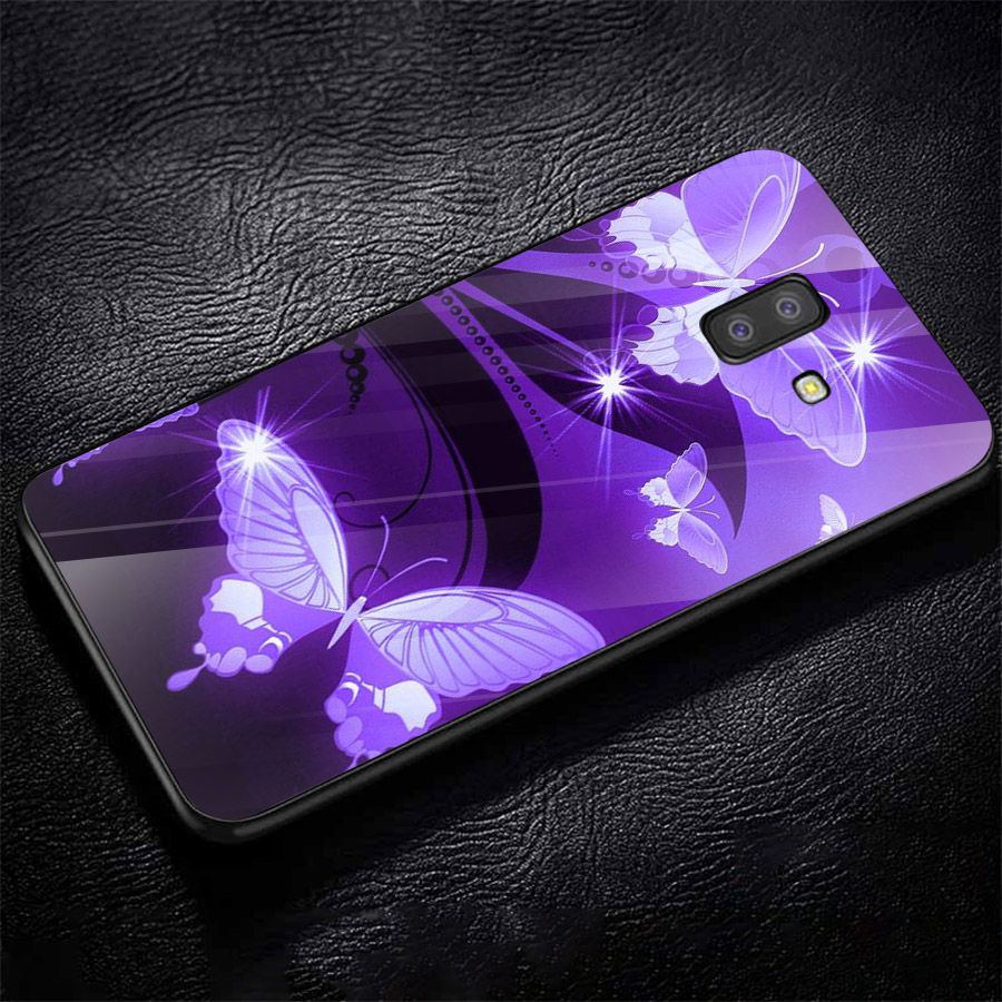 Ốp kính cường lực cho điện thoại Samsung Galaxy J4 - J6 - J6 PLUS - J6 PRIME - J8 - bướm đẹp MS ANH047