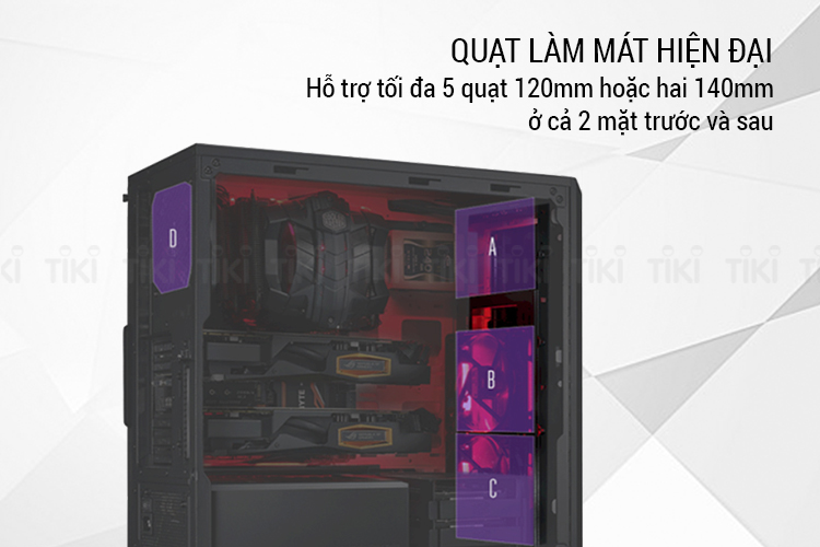 Vỏ case Cooler Master Masterbox 5 - Black - Hàng Chính Hãng
