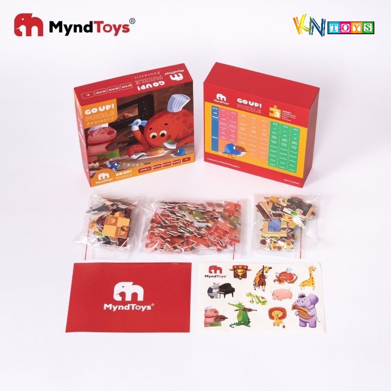 đồ chơi xếp hình myndtoys - go up puzzle - level 3 (cho bé từ 3 tuổi - nhiều chủ đề) 6