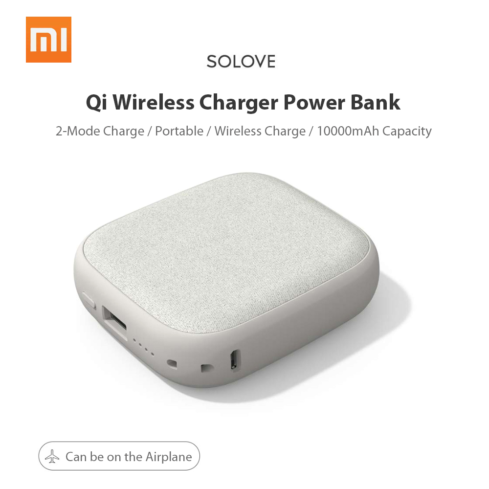 Bộ Sạc Không Dây Xiaomi SOLOVE Cho iPhone XS MAX Samsung S9 S10 (10000mAh)