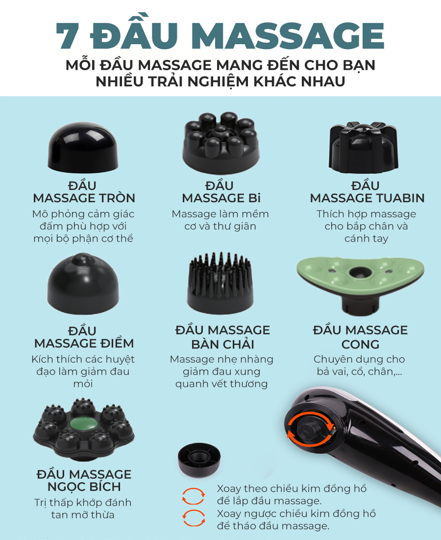 Máy massage cầm tay OKACHI JP-650E