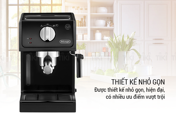 Máy Pha Cà Phê Espresso Delonghi ECP31.21 (1100W) - Đen - Hàng Chính Hãng