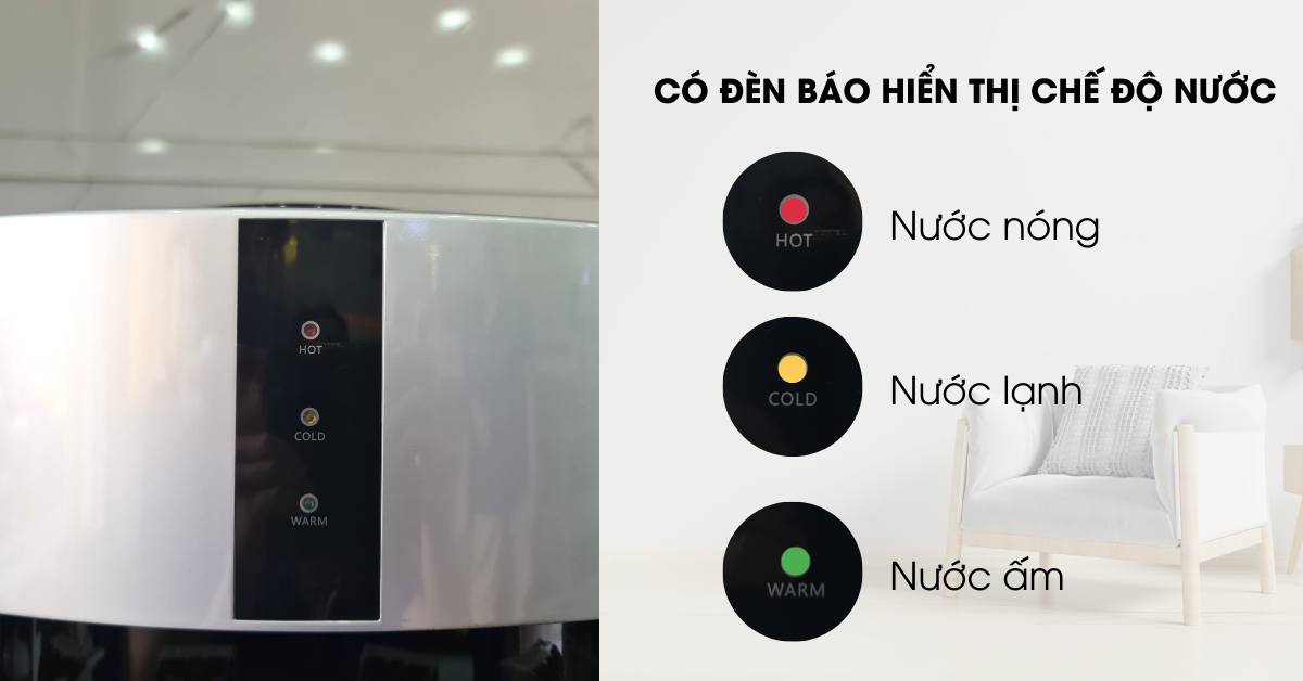 đèn báo hiển thị nhiệt độ nước