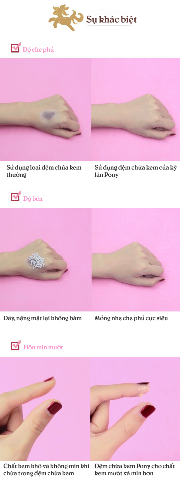 Cushion Kiềm Dầu Trắng Da Pony MKUP