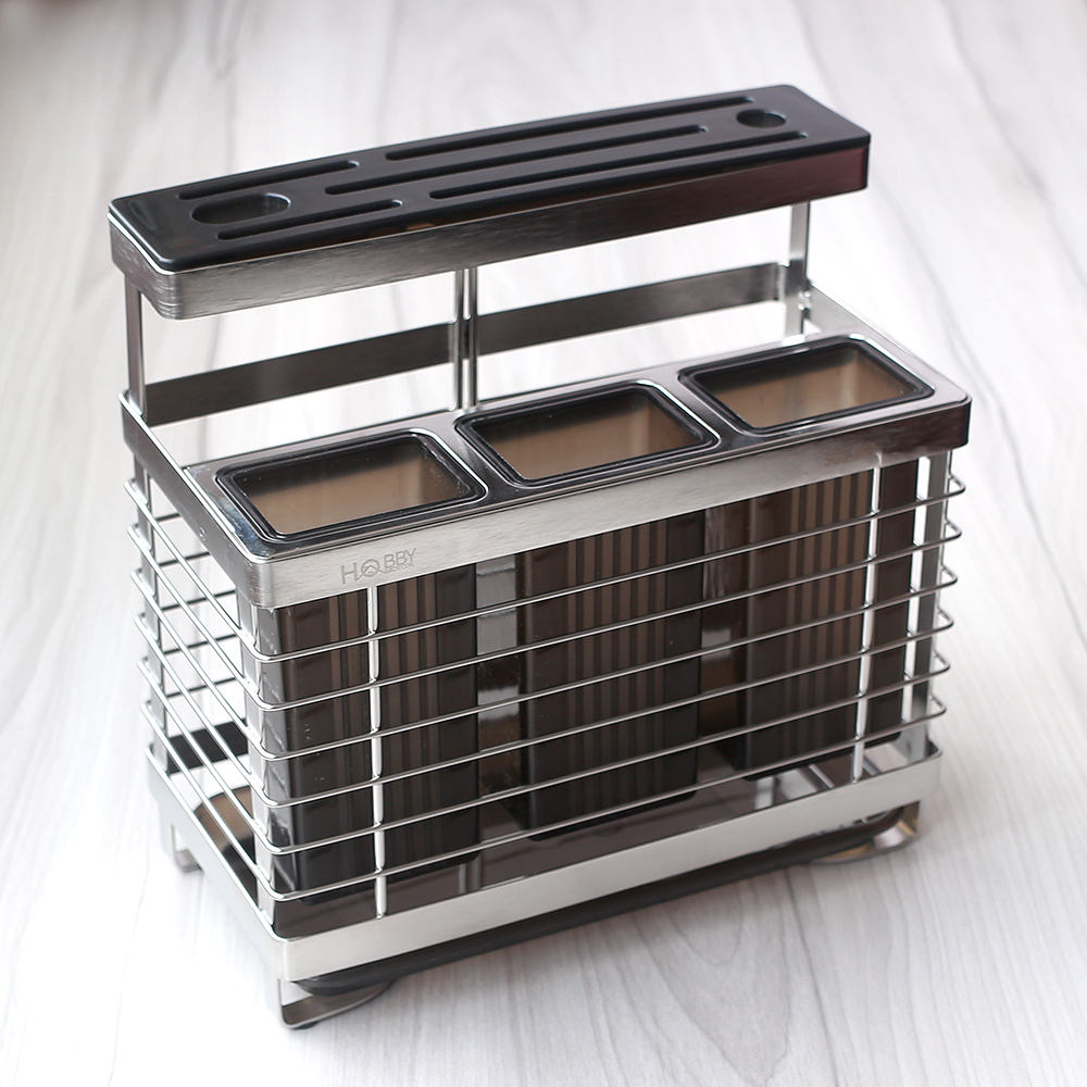 Kệ đựng đũa muỗng dao kéo inox 304 dán tường Hobby home decor KDMT3