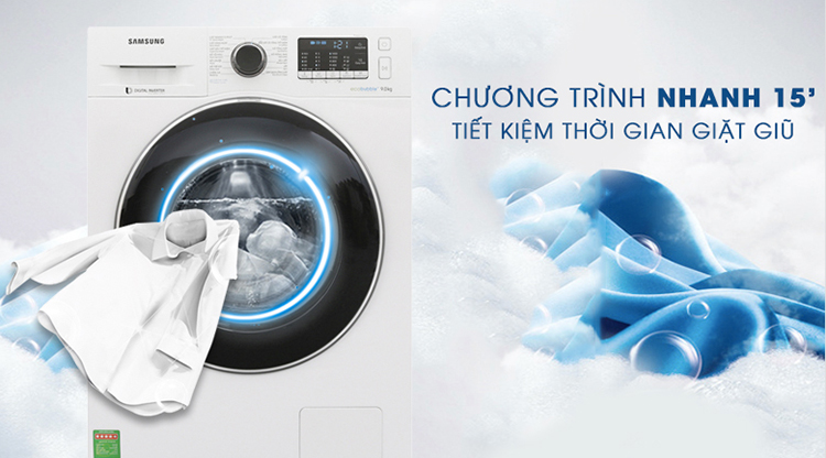 Máy Giặt Cửa Trước Samsung Inverter WW90J54E0BW/SV (9kg) - Hàng Chính Hãng Máy Giặt Cửa Trước Samsung Inverter WW90J54E0BW/SV (9kg) - Hàng Chính Hãng