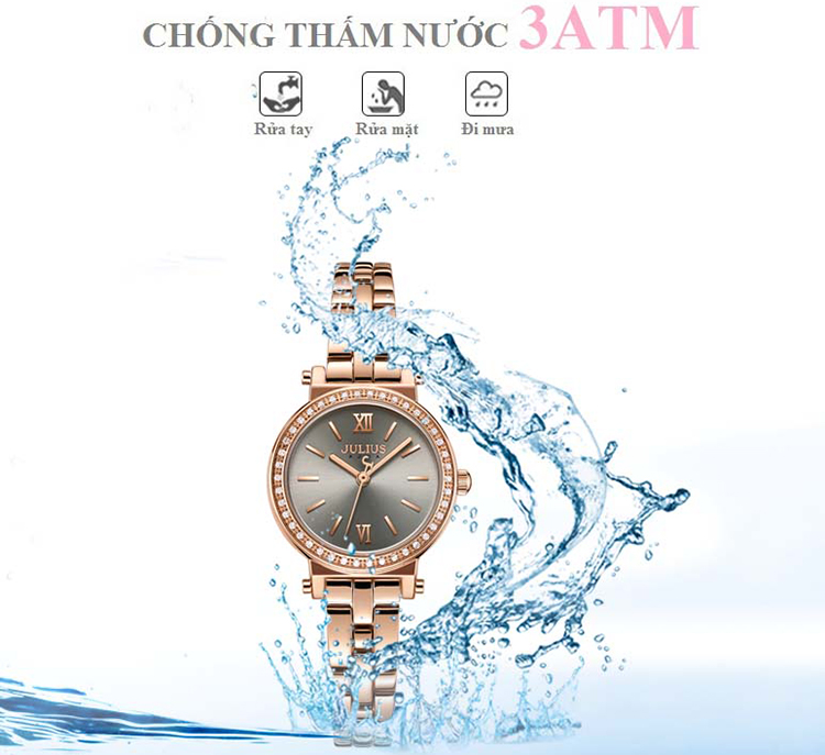 Đồng hồ nữ Julius JA-1124C (Đồng Xám)