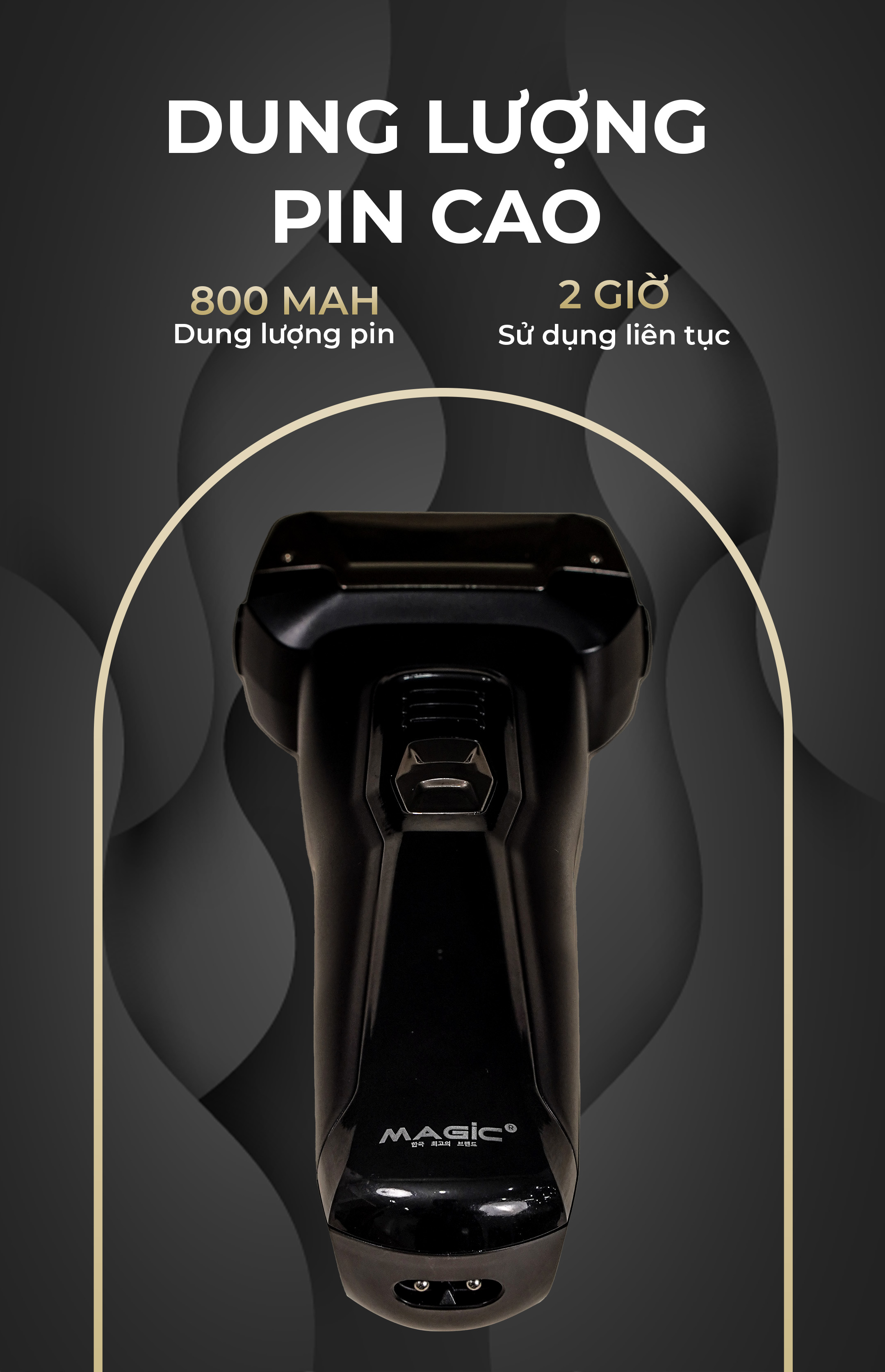 Máy cạo râu khô và ướt Magic B-64 - Hàng chính hãng